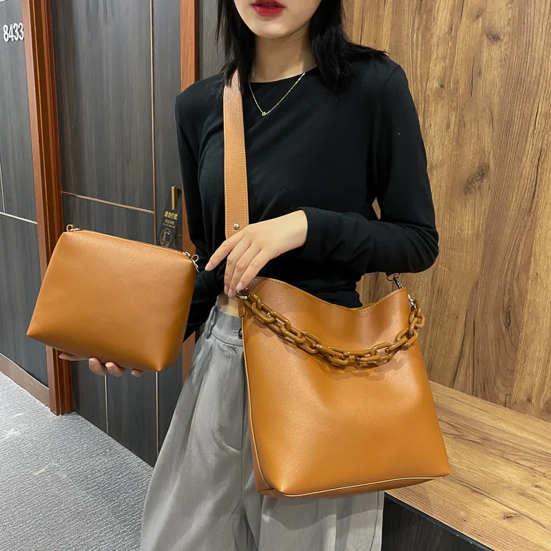 

2 in 1 2021 European and American style fashion PU women's diagonal shoulder bag large-capacity picture-mother messenger bag, Brown,khaki,red,,black