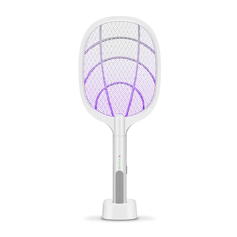 

Factory Outlet Multifunctional Rechargeable Portable Electric Mosquito Swatter Electric Bug Zapper Racket, White