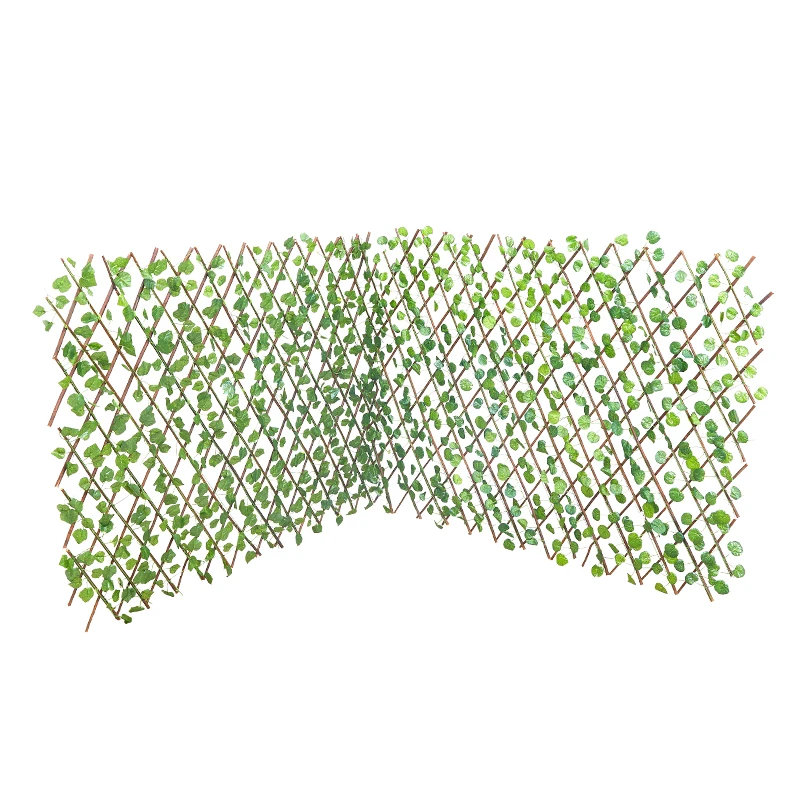 
1.2M Can stretch artificial garden plant fence Wholesale green ivy trellis artificial fence 