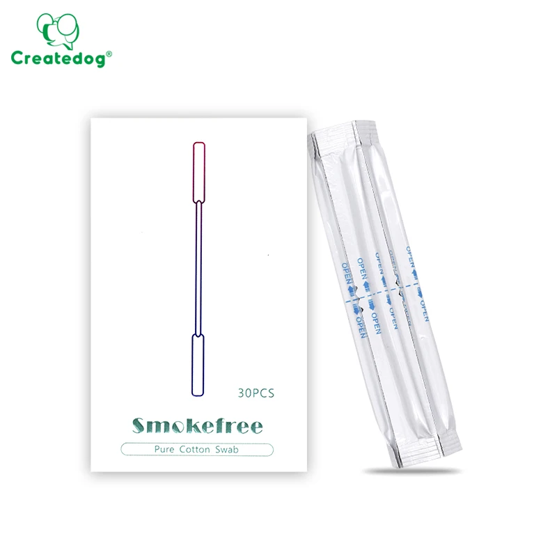 

30 pcs alcohol Cleaning stick e-cigarette clean tool swab cleaning accessories for use with IQOS, Clear white
