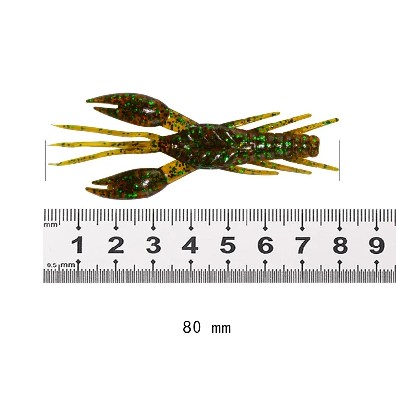 

Artificial Wobblers Fishing Tackle 60mm 5.5g Soft Shrimp Baits pvc soft lures, Various color