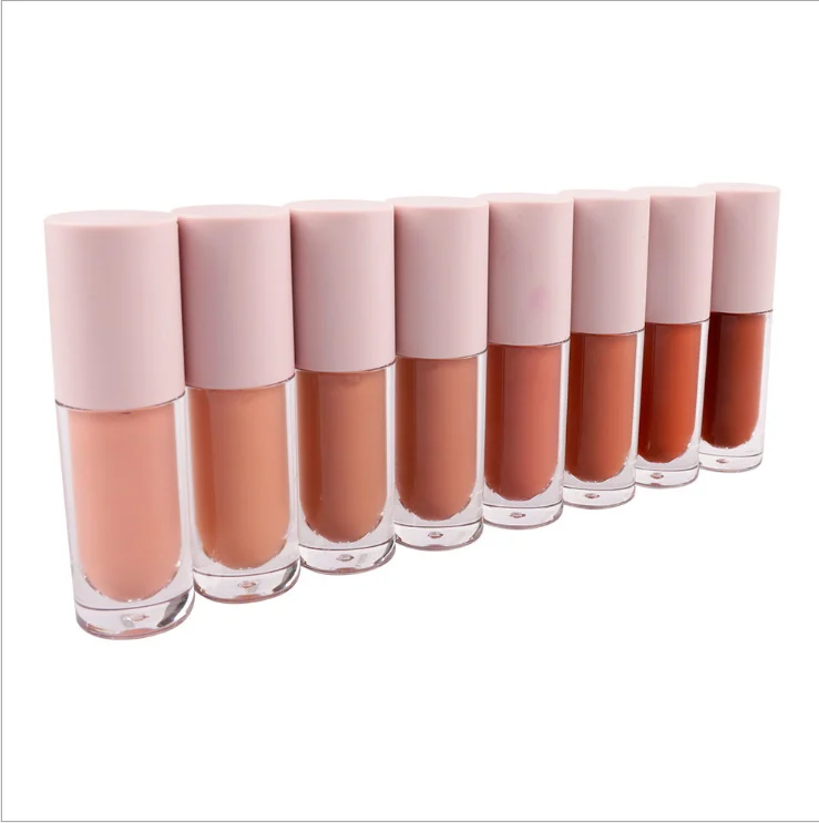 

8 colors private label custom pink lip gloss tubes wholesale natural waterproof matte lip gloss