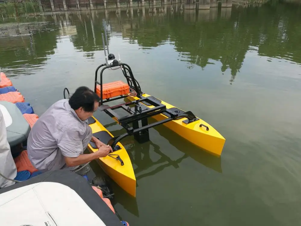 
Autonomous Oceanic unmanned catamaran DFD surface surveying platform 