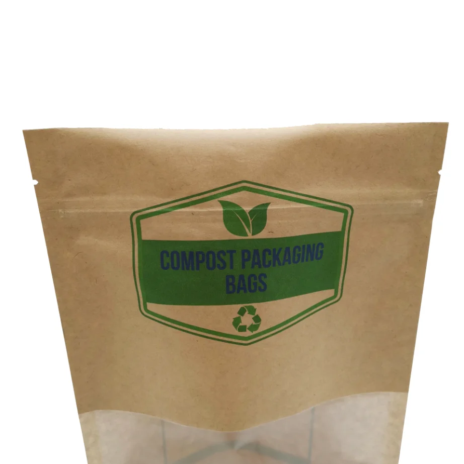100% Biodegradable Pbat/pla Film Packaging Kraft Paper Self-sealing ...