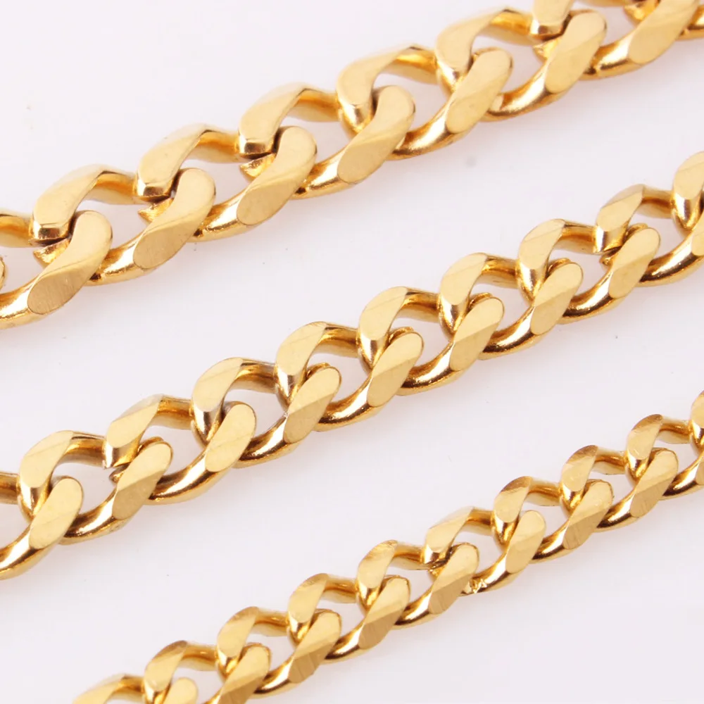 Wholesale 5mm Gold Plated Stainless Steel Miami Cuban Link Chain Buy