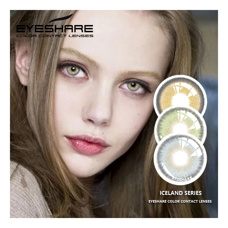 

EYESHARE 1Pair HOT Selling Iceland Yearly Contact Cosmetic Lenses 14.5MM Colored Eye Contact Lenses, 8color