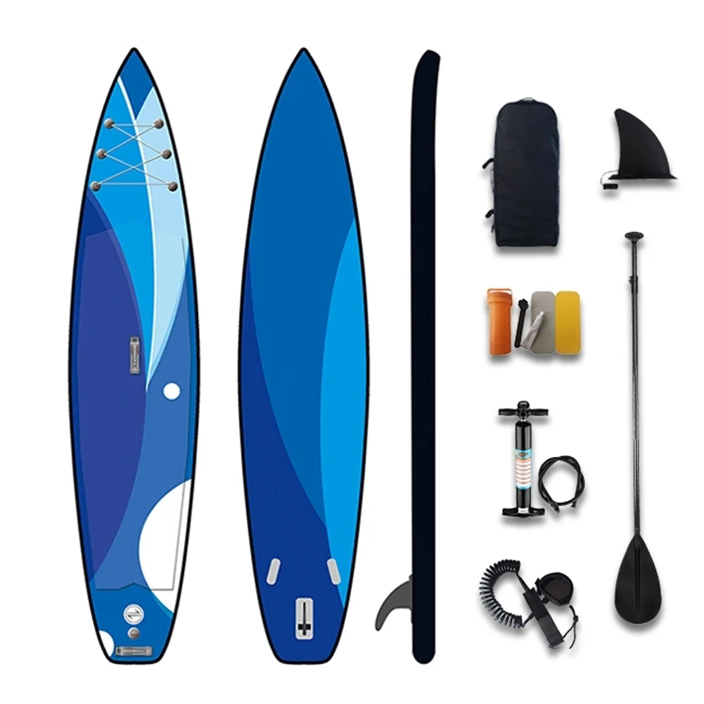 

FunFishing Good quality PVC board double layer sup paddleboard clear surfboard, Customized color