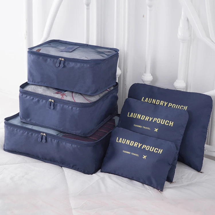 

Six-piece Travel Storage Bag Set Luggage Finishing Storage Bag Cube Multifunction