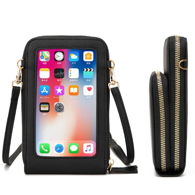 

New Drop Shipping Crossbody Cellphone Purse Women Touch Screen Bag RFID Blocking Wallet Shoulder Handbag