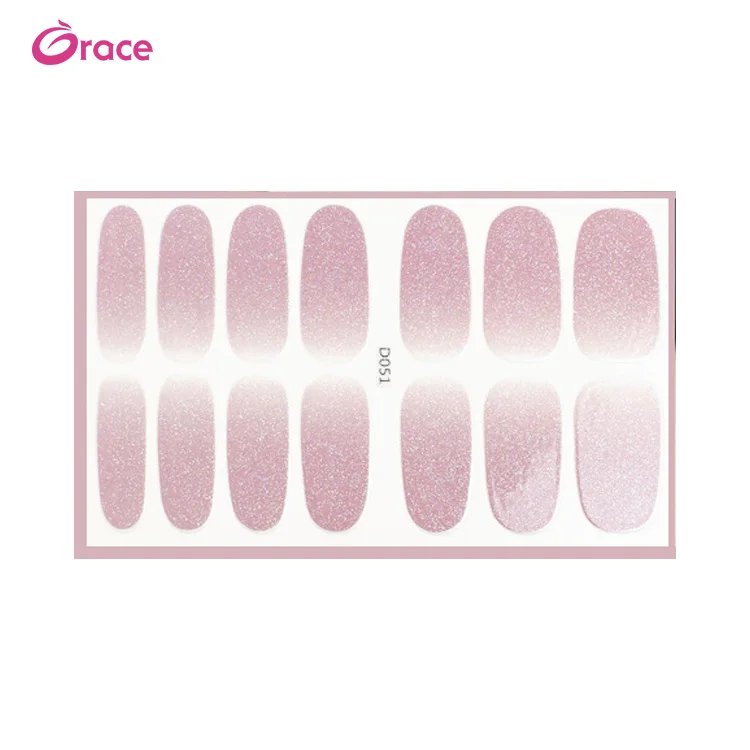 

D. 2021 New Style Private Label custom nail polish strips real stickers full cover gel nail sticker, Colorful