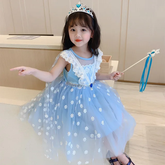 

Fancy Baby Girl Princess Dress For Girls Clothing Wear Cosplay Elza Costume Halloween Christmas Party Dress for 3-8 Years