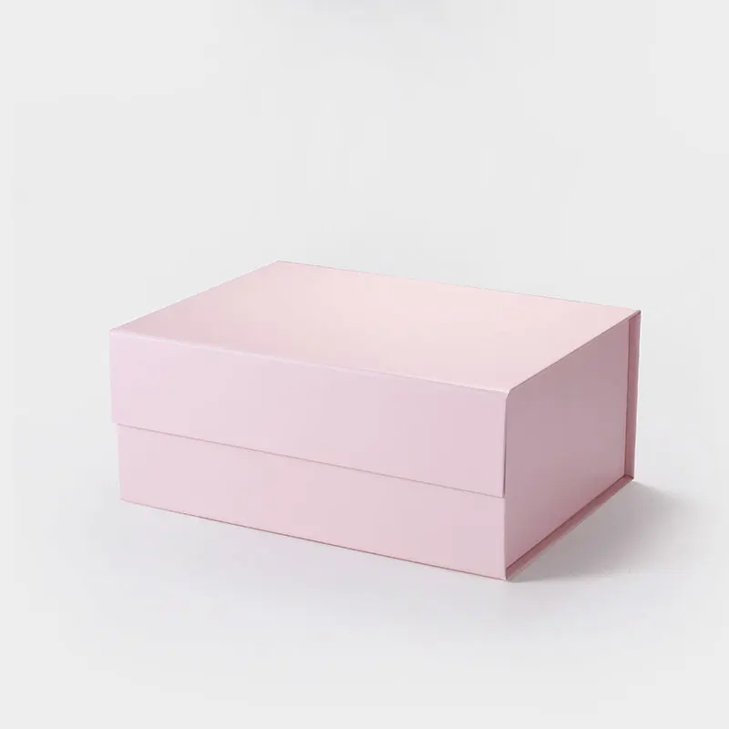 

A5 deep baby pink magnetic closure foldable presentation gift boxes for retail products packing