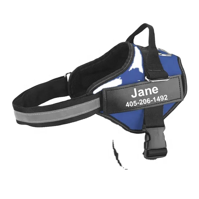 

Dog Harness NO PULL Reflective Breathable Adjustable Pet Harness For Dog Vest ID Custom Patch Outdoor Walking Dog Supplies