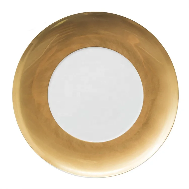 

Dubai Royal Luxury Gold Rim Bone China Ceramic Wedding Dinnerware Set
