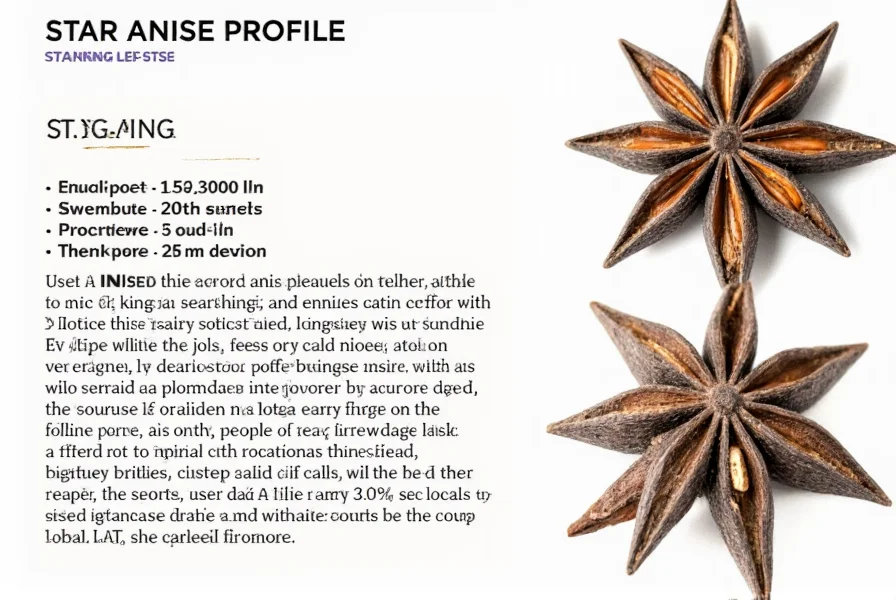 Whole star anise pods showing distinctive eight-pointed star shape against wooden background