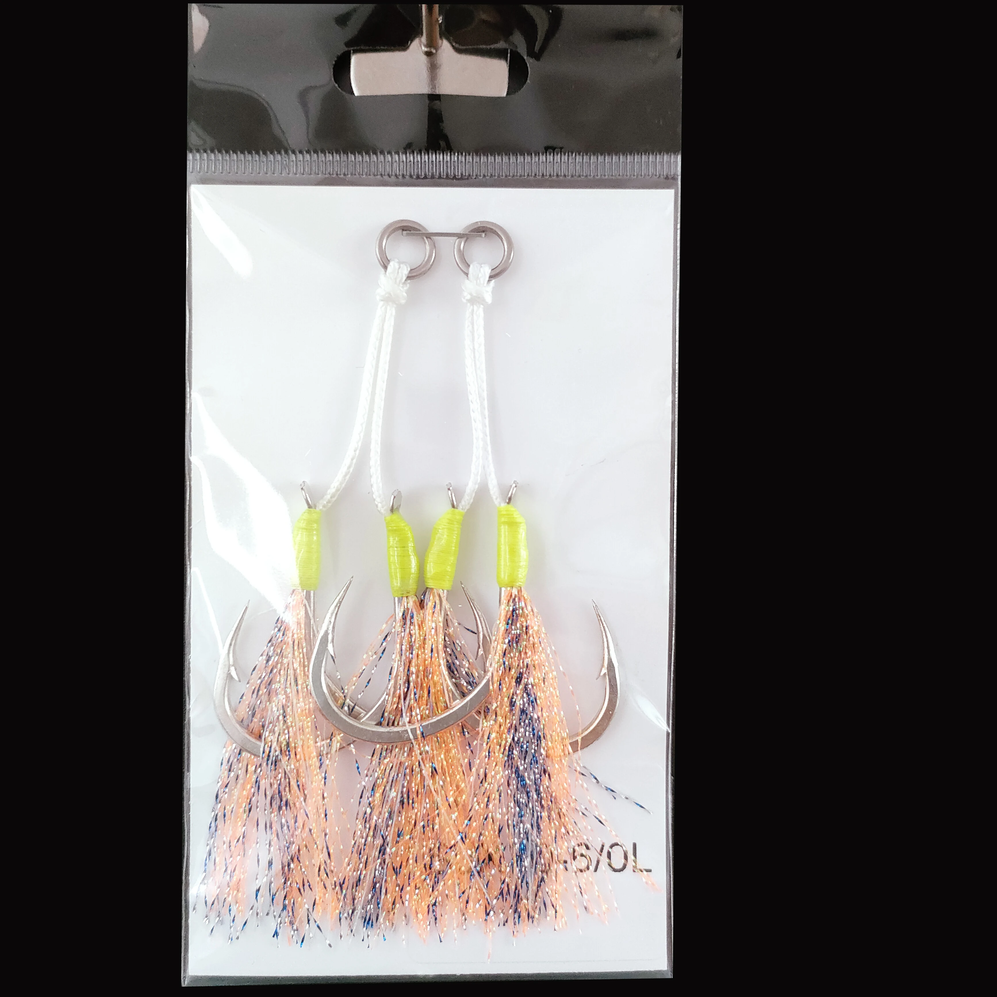 

CWAH01Assist Hooks Slow Pitch Jig Assist Hooks Double Assist Jigging Hooks, White nickel and black