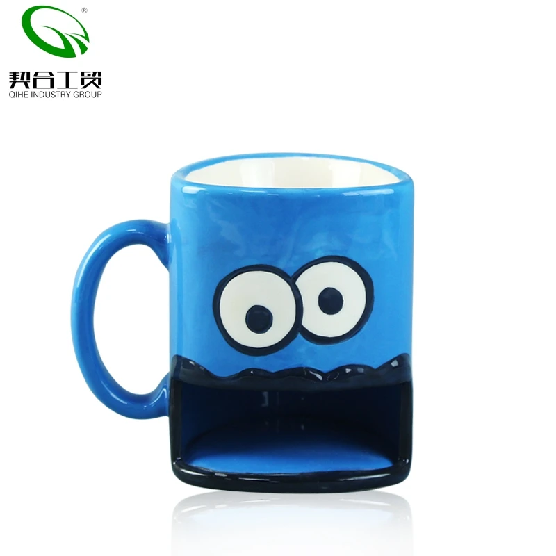 

Novelty Biscuit Pocket Coffee Mug Funny Cup Cookie Holder 100% Ceramic - Hot Chocolate Milk Coffee Tea Water Drinks Beverages, Custom