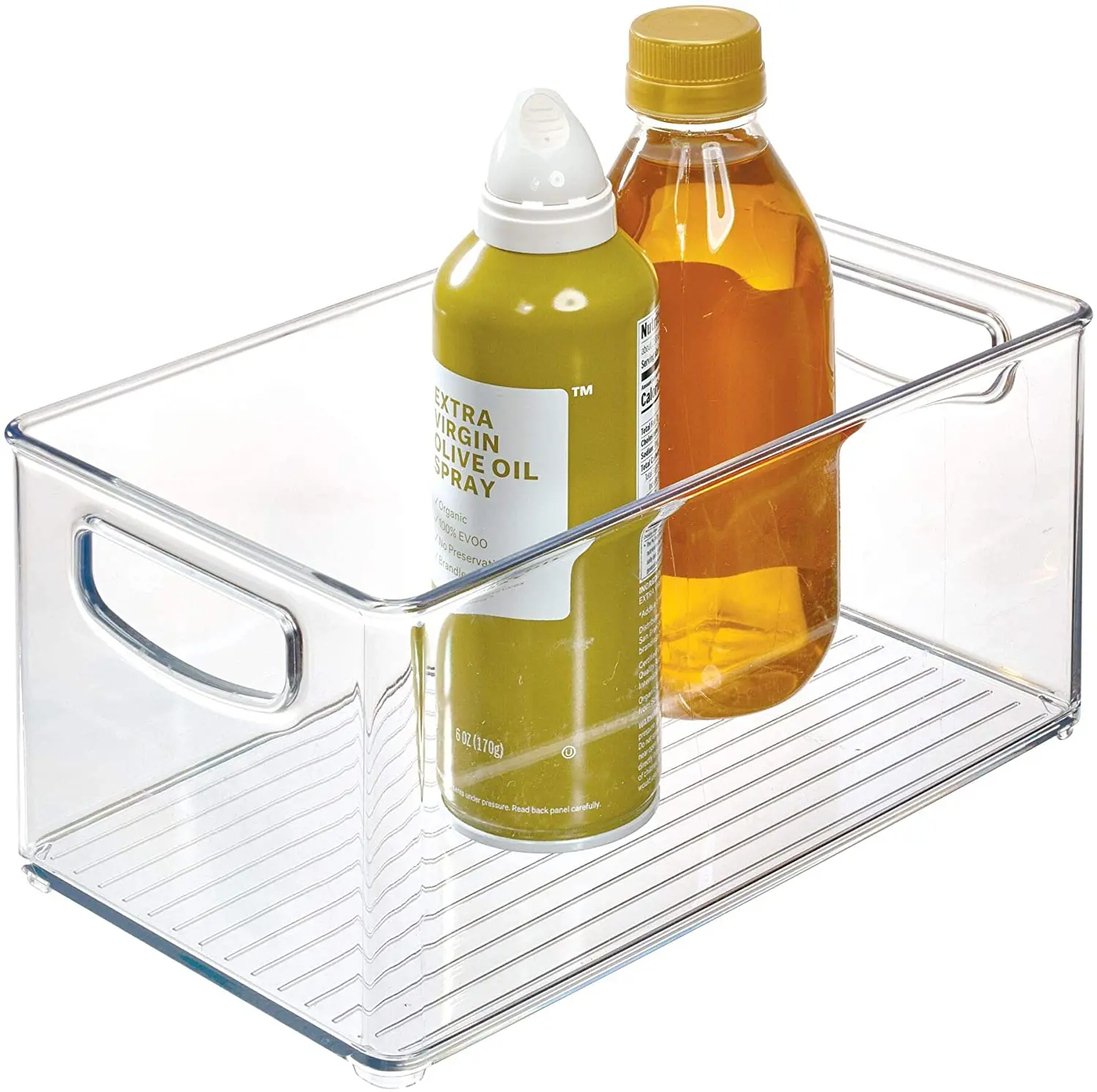 

Plastic Storage Bin with Handles for Kitchen Fridge Freezer Cabinet Organization wholesale clear stackable plastic storage bins, Any color is available