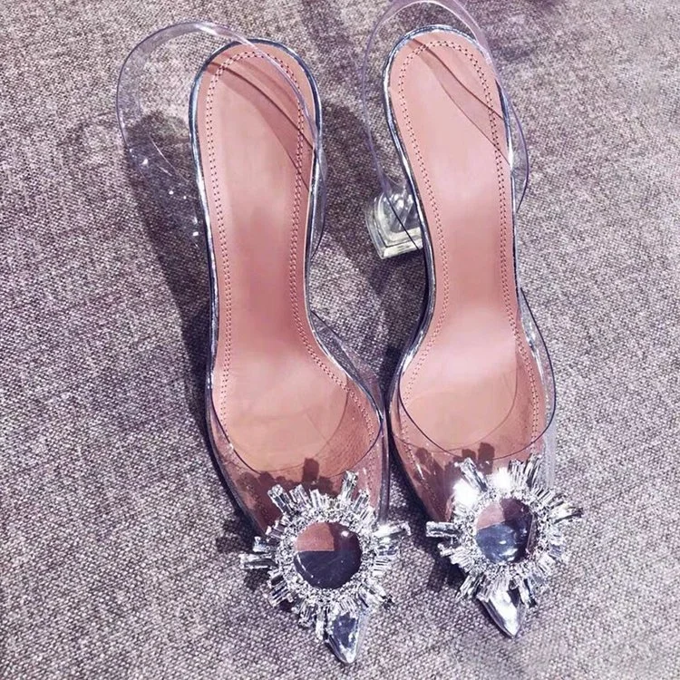 

Ladies transparent heels women sandals No.106