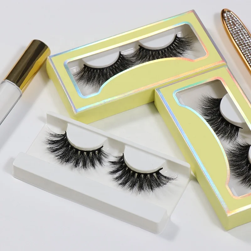 

High Quality 3D 25mm Dramatic Fluffy Mink Eyelash Wholesale Custom Packaging Eyelash Box