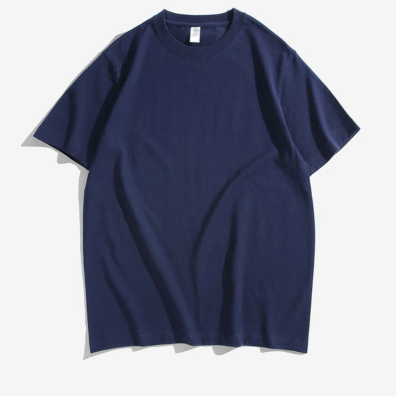 

cotton short sleeve women's crew neck solid blank basic gym t shirt sport men 100% cotton fitness casual t-shirt, Solid color