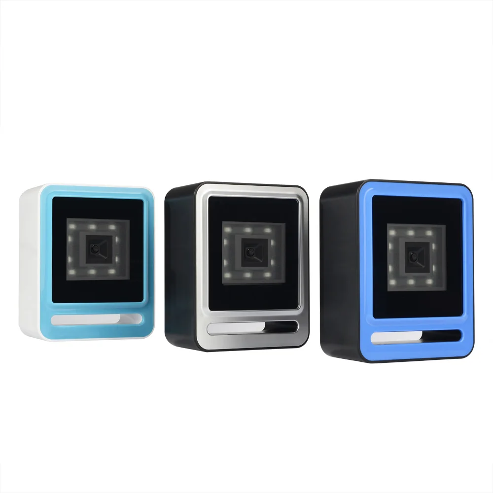 

High speed 1D/2D desktop portable mobil payment pos qr code reader IP Barcode Scanner, Black-silver/ black-blue/ white-blue