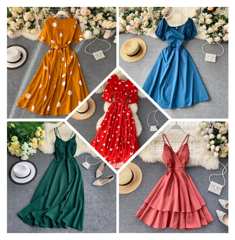 

New girl dress summer dress lace puff skirt fashion girl princess dress