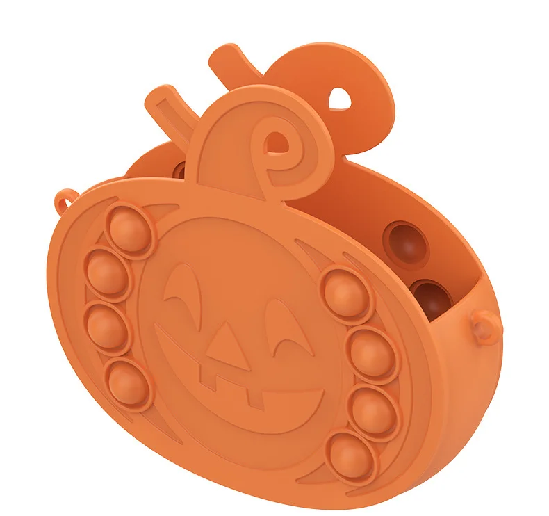 

Wholesale Designer Mini Cute Women Hand Bags Halloween Coin Purses Girls Pumpkin Makeup Silicon Bags Women Handbags Ladies, Customized color