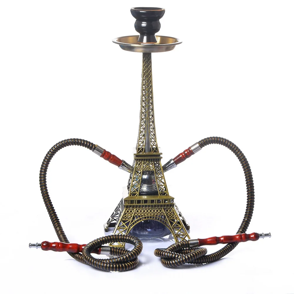 

Hintcan Amazon Hot Two tube Eiffel Tower iron hookah export factory direct sales shisha accessories, Mix colour
