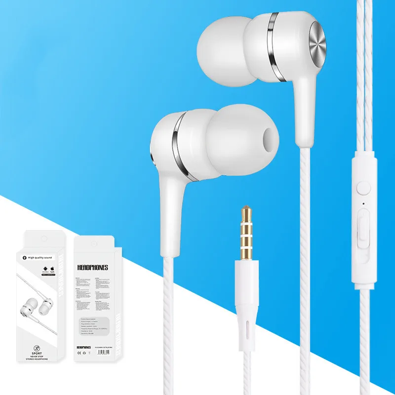 Volume Adjustable Universal Wired Line Control Smart Noise Conceling Earphone Packaging Tips Earbud With Mic - ANKUX.COM