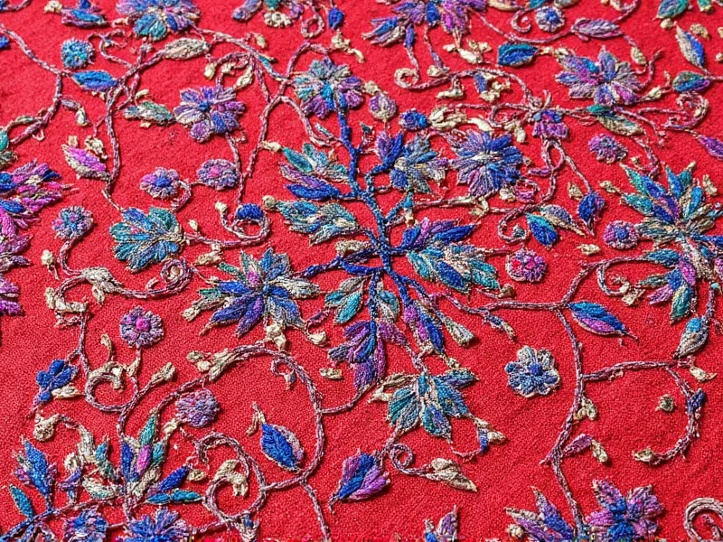 Handmade textile showing cultural embroidery techniques