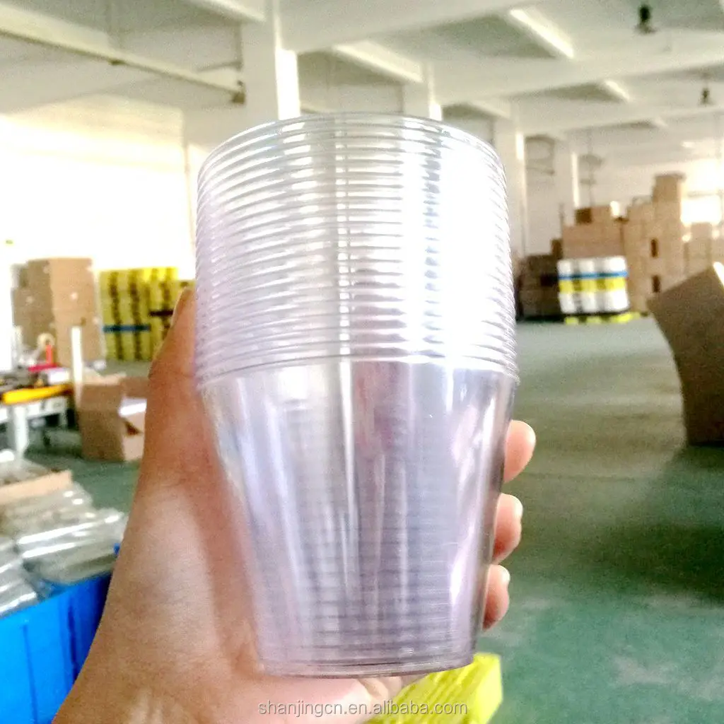 50pack 9 Oz Transparent Hard Plastic Tumblers Cups Fancy Disposable