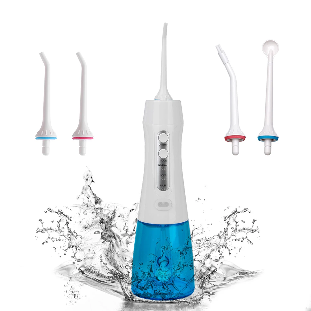 

Portable Cordless Electric Water Dental Flosser Nonslip Oral Irrigator Ultrasonic Tooth Cleaner For Personal Teech Whitening, White