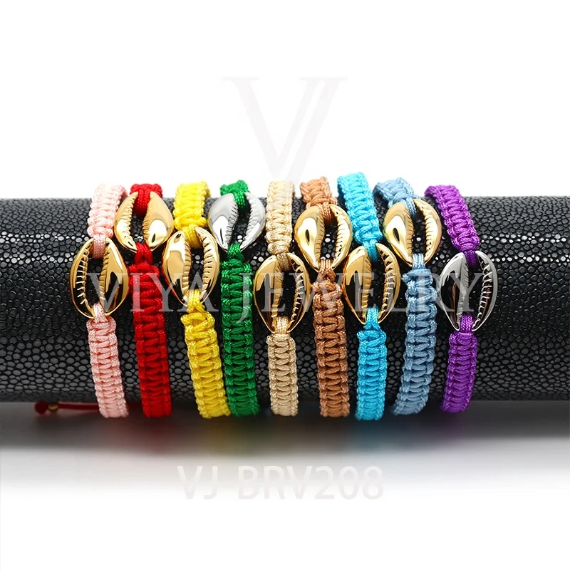 

Wholesale fashion handmade rope bracelet Macrame women jewelry for vacation, Customized color