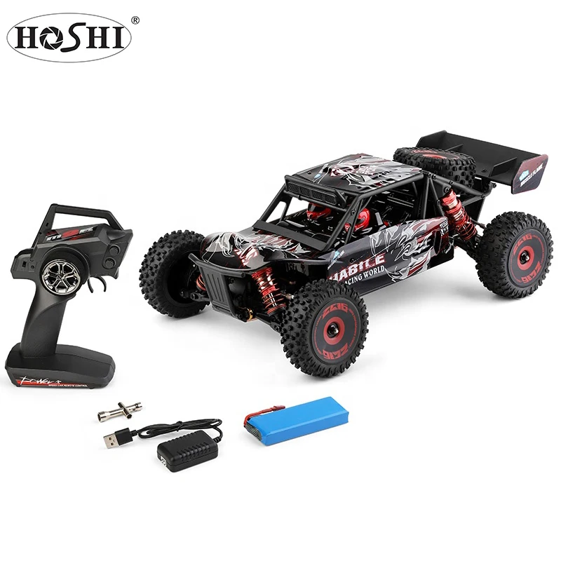 

2021 HOSHI Wltoys 124016 RC Car 1/12 WD 2.4G RC Brushless Desert Truck Off-Road High Speed Car 75km/h 100m Remote Control Truck, Black