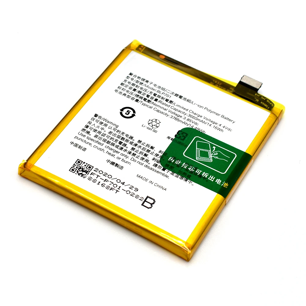 

High capacity rechargeable 3660mah battery for oppo blp701 Reno/K3/realme X