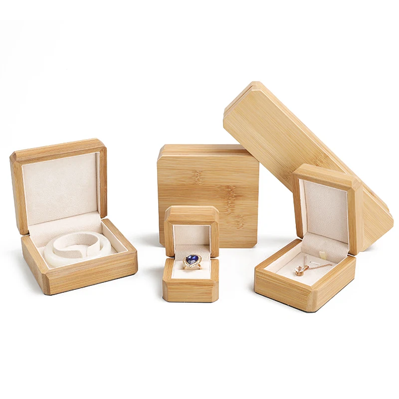 Factory Oem & Odm Custom Bamboo Jewelry Box Pendant Gift Packaging Box