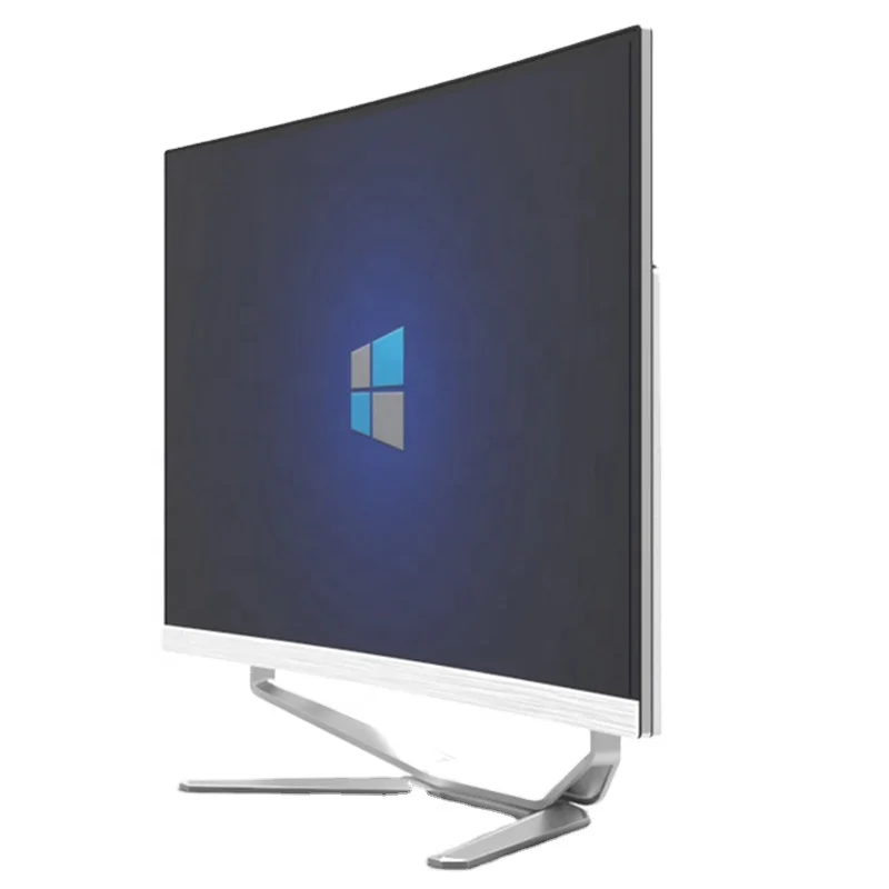 

New cheap price OEM ODM monoblock all in one pc 27 inch computer 24 inch Curved Screen i3 i5 i7 AIO PC, Silvery white