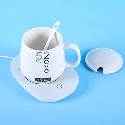 

Intelligent 55 degree automatic constant temperature heating coaster office coffee cup heater hot milk insulation saucer