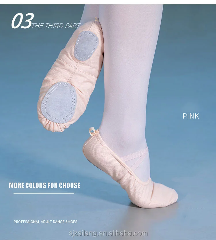 Wholesale Oem Cheap Girls Women Genuine Leather Dance Stretch Canvas