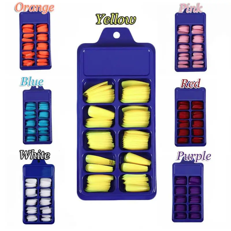 

2020 new 100pcs/box Nail Tips Artificial Beauty Box Fingernails Long Coffin Ballerina False Nail Full Cover Wholesale, Natural