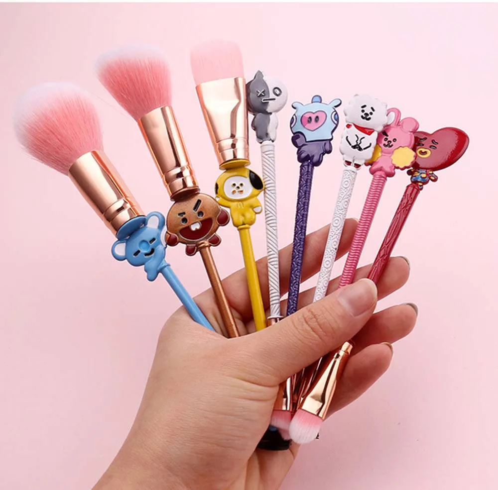 

Customize Halloween BTS professional private label pink makeup brush set for gift