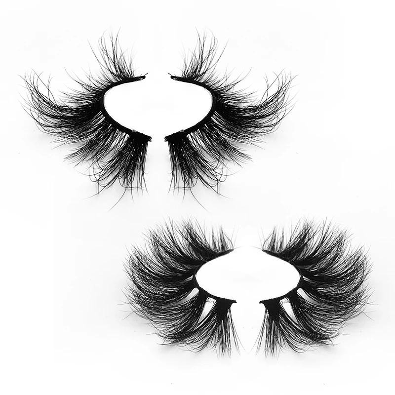 

2021 hot selling 27mm mink eyelash strips mink 3d eyelash with box eyelashes mink 25mm supplier