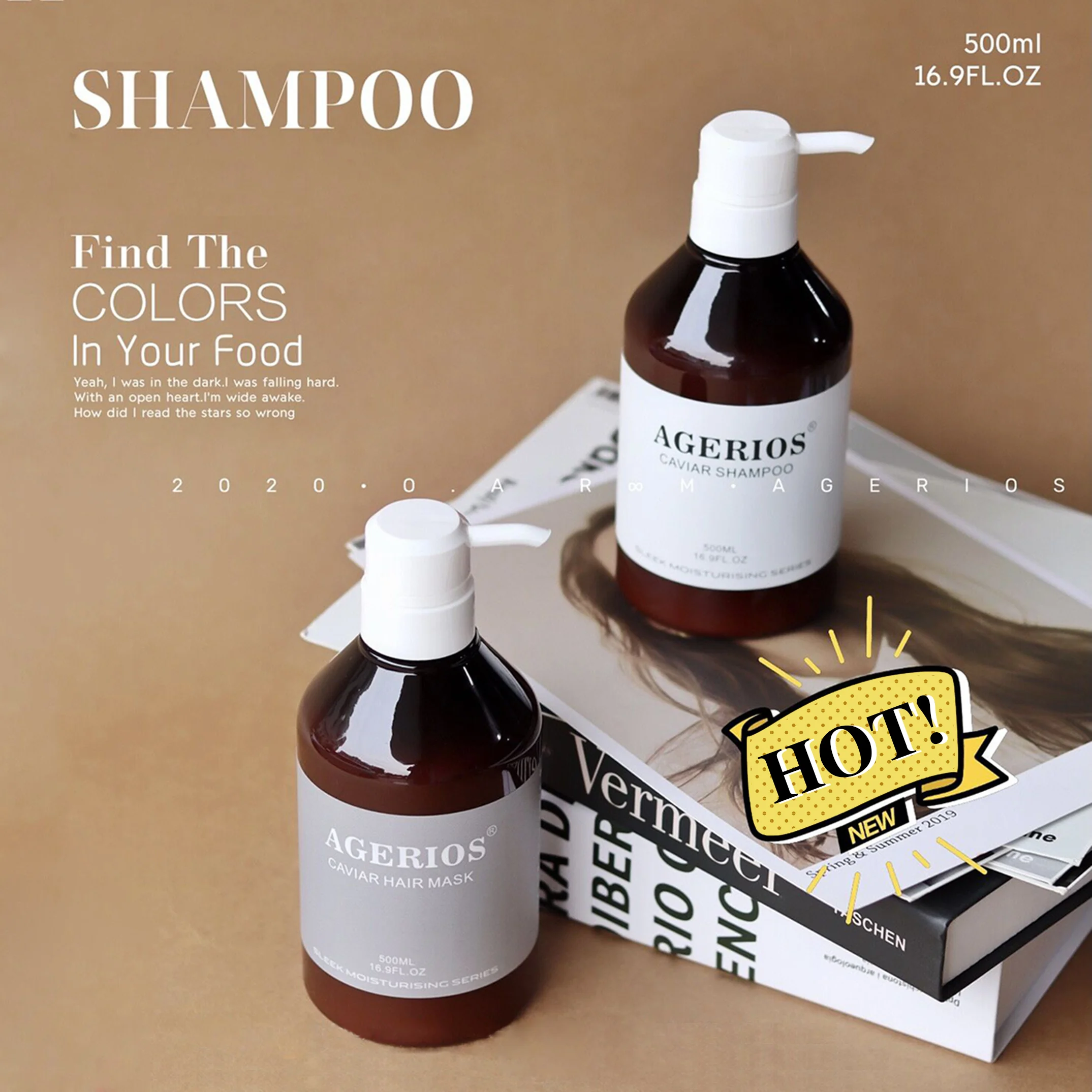 

Private Label Worldwide Best Selling Cosmetics Caviar Hair Shampoo and Mask Set