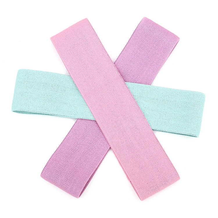 

Women Hip Strength Training Fabric Booty Exercise Bands, Home Fitness Hip Circle Wide Anti Slip Fabric Resistance Bands, Pink, green, purple