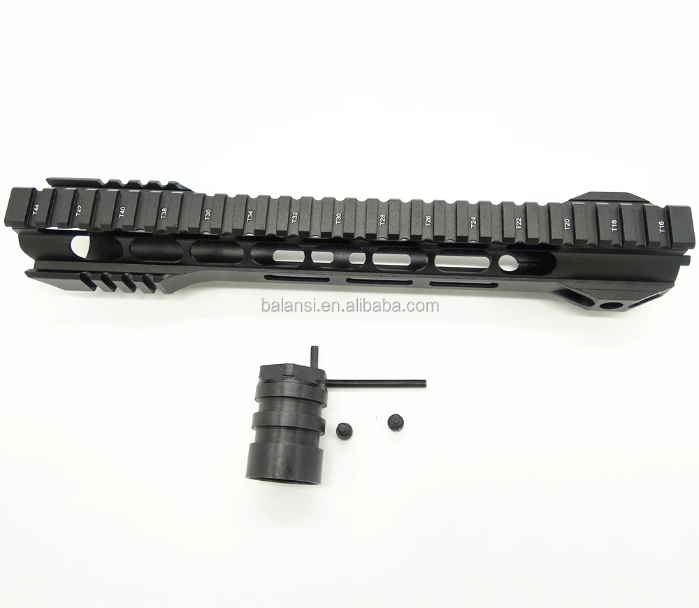 

12 inch MLOK handguard steel barrel nut Free Float Super Slim ar 15 Handguard steel nut for M4 M16, Black