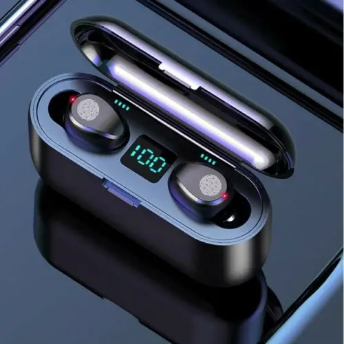 

Top Touch Control Noise Cancelling Airbuds True Wireless Stereo F9 Earbuds Black Mini Wireless Earbuds, Black,white