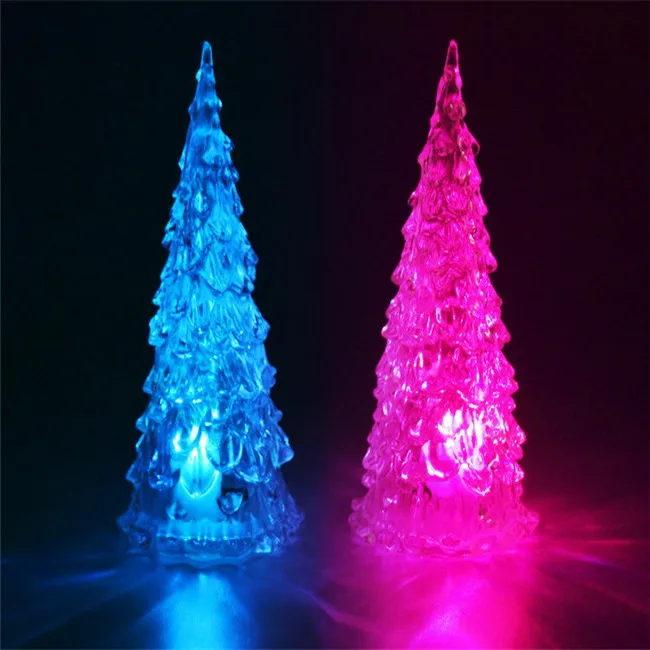 Xmas Party Decor Mini Christmas Tree Color Changing led night light