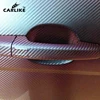 CARLIKE Removable Chameleon Cyan 3D Carbon Fiber Car Covers Film