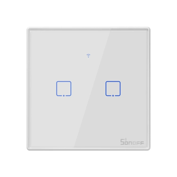 

Sonoff T2 Touch 86mm Tempered Glass Panel Wall Switch Smart Home Light Touch Switch, Compatible with Alexa and Google Home